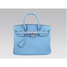 Hermes Birkin 30cm Togo Clemence Blue Jean