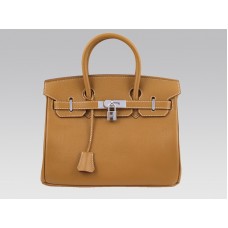 Hermes Birkin 30cm Togo Leather Tan With Silver Hardware