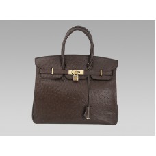 Hermes Birkin 35 Cm Ostrich Chocolate