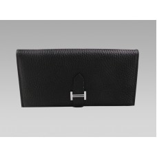 Hermes Bearn Japonaise Bi-Fold Wallet Black