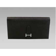 Hermes Bearn Japonaise Bi-Fold Wallet Dark Chocolate