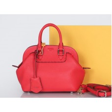 Fendi Original Leather Mini Selleria Adele Satchel Red