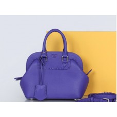 Fendi Original Leather Mini Selleria Adele Satchel Violet