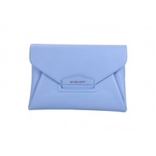 Givenchy Antigona Envelope Clutch Grained Leather Blue