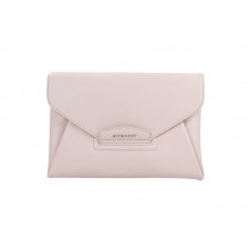 Givenchy Antigona Envelope Clutch Grained Leather Cream