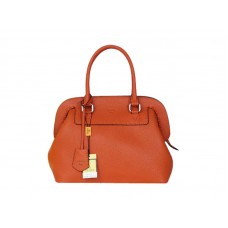 Fendi Original Leather Medium Selleria Adele Satchel Orange