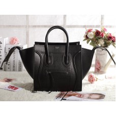 Celine Luggage Phantom Square Tote Bag Epsom Leather Black