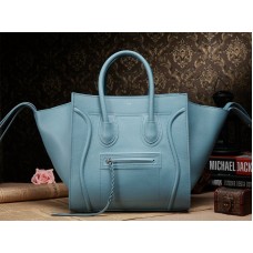 Celine Luggage Phantom Square Tote Bag Epsom Leather Blue