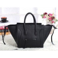 Celine Luggage Phantom Square Tote Bag Togo Leather Black