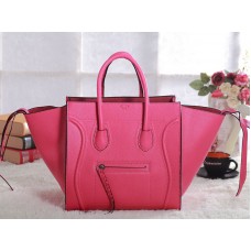 Celine Luggage Phantom Square Tote Bag Togo Leather Hot Pink