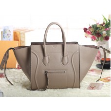 Celine Luggage Phantom Square Tote Bag Togo Leather Light Khaki