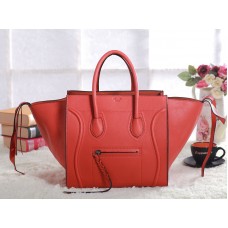 Celine Luggage Phantom Square Tote Bag Togo Leather Orange