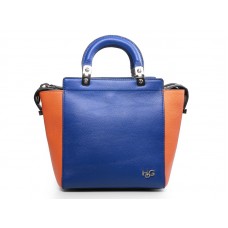 Givenchy Leather Hdg Convertible Tote Blue Orange