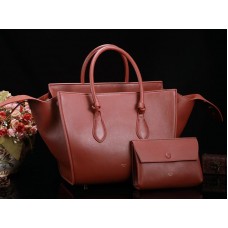 Celine Tie Nano Top Handle Bag Leather Brown