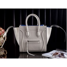 Celine Luggage Phantom Square Tote Bag Beige And Light Blue