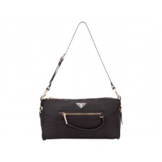 Prada Tessuto Nylon Shoulder Bag Black