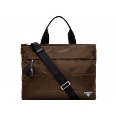 Prada Tessuto Tote Bag Brown