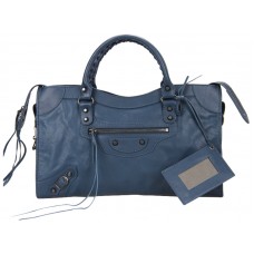 Balenciaga Medium Classic City Bag Dark Blue