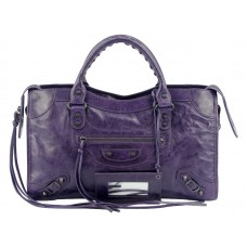 Balenciaga Medium Classic City Bag Dark Purple