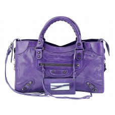 Balenciaga Medium Classic City Bag Purple