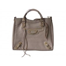 Balenciaga Gold Metallic Edge Velo Bag Grey