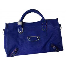 Balenciaga Classic Metallic Edge Iridescent City Bag Blue