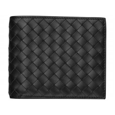 Bottega Veneta Bi-Fold Wallet In Intrecciato Vn Black