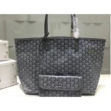 Goyard Saint Louis Tote Mm Dark Grey