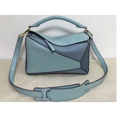 Loewe Puzzle Bag Aqua Light Blue Stone Blue