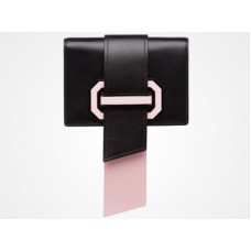 Prada Plex Ribbon Crossbody Bag Black Pink