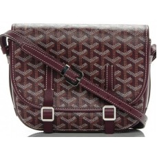 Goyard Chevron Belvedere Pm Messenger Bag Burgundy