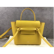 Celine Nano Belt Bag In Grained Calfskin Yellow 200ce