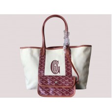 Goyard Anjou Reversible Canvas Tote Mm Mauve H-gotogg3456s4