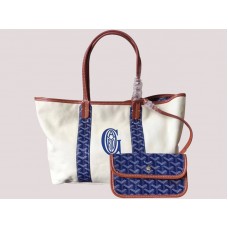 Goyard Anjou Reversible Canvas Tote Mm Dark Blue H-gotogg3456s2