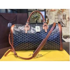 Goyard Goyardine Croisiere 45 Black With Brown Leather Trim 2309