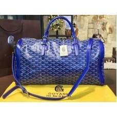 Goyard Goyardine Croisiere 45 Blue With Blue Leather Trim 2309-1