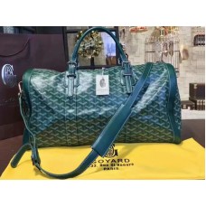 Goyard Goyardine Croisiere 45 Green With Green Leather Trim 2309-3