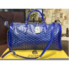 Goyard Goyardine Croisiere 35 Blue With Blue Leather Trim 2308-1