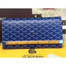 Goyard Chevron Monte Carlo Bois Clutch Blue