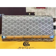 Goyard Chevron Monte Carlo Bois Clutch Khaki