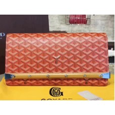 Goyard Chevron Monte Carlo Bois Clutch Orange