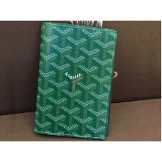 Goyard Goyardine Passport Holder Green