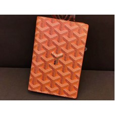 Goyard Goyardine Passport Holder Orange