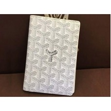 Goyard Goyardine Passport Holder White