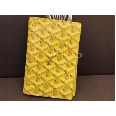 Goyard Goyardine Passport Holder Yellow