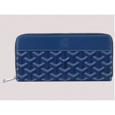 Goyard Goyardine Matignon Wallet Blue