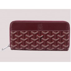 Goyard Goyardine Matignon Wallet Burgundy