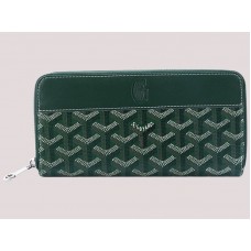 Goyard Goyardine Matignon Wallet Green