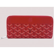 Goyard Goyardine Matignon Wallet Red