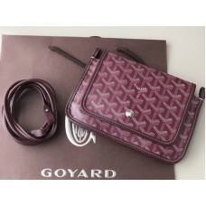 Goyard Goyardine Plumet Crossbody Wallet Burgundy